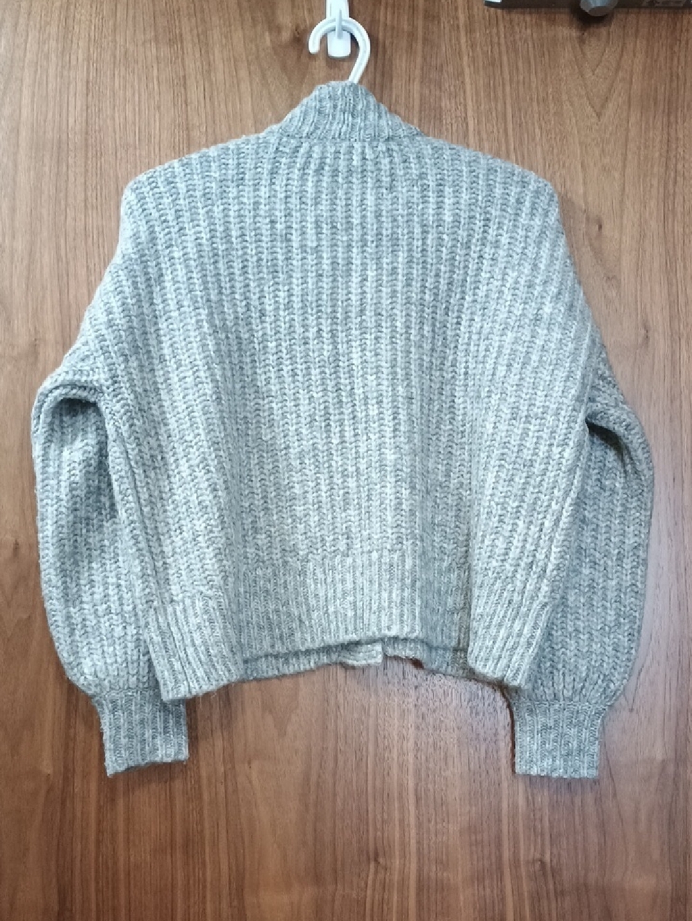 Madewell Gray Ribbed Button-Front Cardigan - Picture 4 of 4
